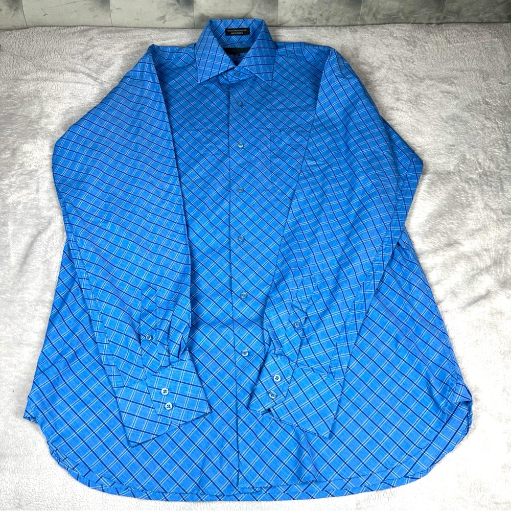 Salvatore Pellegrino Men's Dress Shirt Long Sleeve Size 15.5 34/35 Office Work